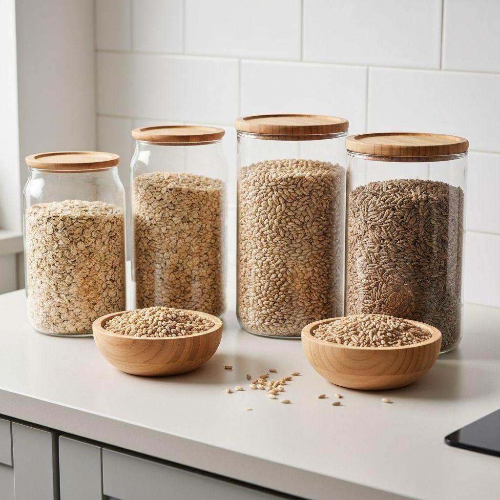 Erilaisia viljoja ja raaka-aineita